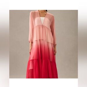 Anthropologie Pink Ombre Maxi Dress